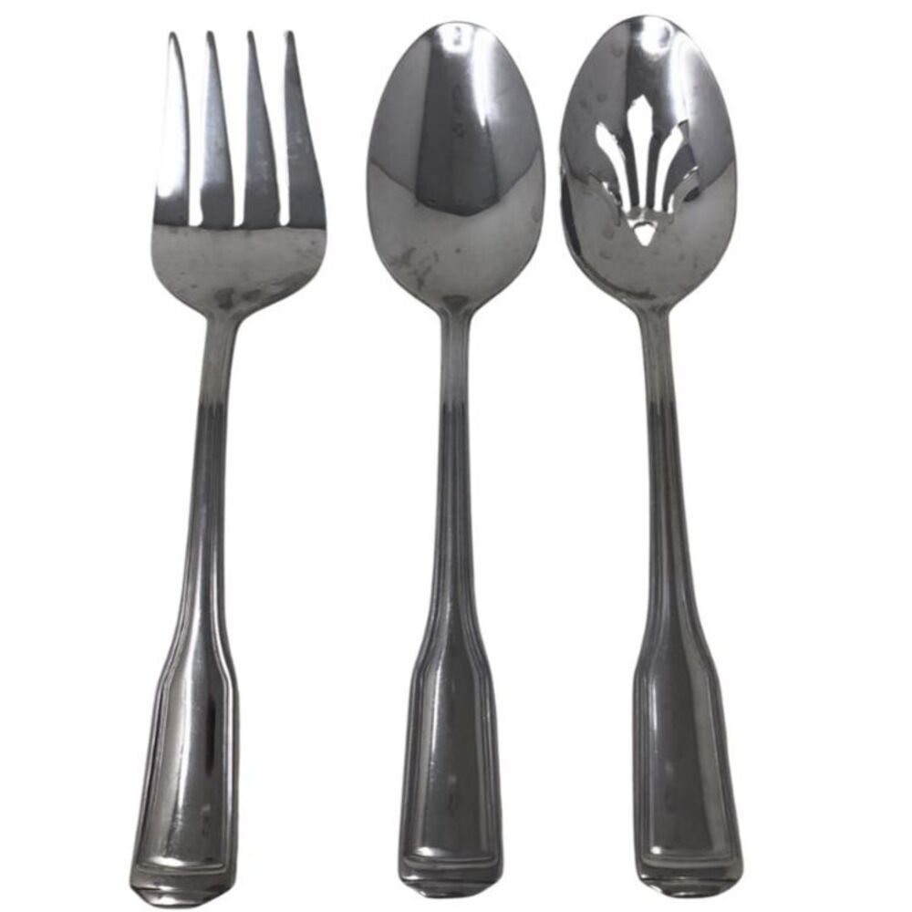Hamilton Silversmiths American Classic Stainless 3 Piece Serving Set Flatware